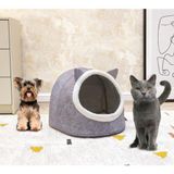 Evcil Hayvan Kedi Köpek Yatağı 40X35X34 cm Mağara Gri