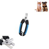 Evcil Hayvan Küçük Boy Tırnak Makası Köpek Kedi Tırnak Makası (EBAT: 12 cm x 4,2 cm) (Siyah-Mavi)