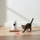 Evcil Hayvan Lazer Oyuncağı - Otomatik Dönen, Usb/pilli, 4 Modlu Kedi Köpek Eğlencesi beyaz