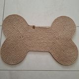 Evcil Hayvan Mama Paspası, %100 El Yapımı Kedi Köpek Mama Altlığı, Hasır