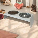 Evcil Hayvan Mama ve Su Kabı Standı, İkili Small Model Beyaz, Paslanmaz Çelik, Yükseltilmiş, Kedi ve Köpekler İçin