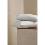 Evde Home %100 Pamuk Penye Fermuarlı Yastık Kılıfı – 2'li Paket |50X70 cm - Gri - 50 x 70