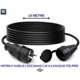 EvDeCharge H07RN-F Uzatma Kablosu | 3×2,5 Mm² | 16A | Elektrikli Araç Şarjı için En Doğru Uzatma Kablosu (10 METRE)
