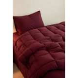 evdehome Motto Cotton Comfort %100 Pamuk Tek Kişilik Uyku Seti Kırmızı (Yorgan + Çarşaf + Yastık Kılıfı)