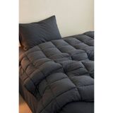 evdehome Motto Cotton Comfort %100 Pamuk Tek Kişilik Uyku Seti Siyah (Yorgan + Çarşaf + Yastık Kılıfı)