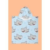 Evdek Baby Shark Çocuk Panço Plaj Havlusu - Renkli - 7 - 10 Yaş