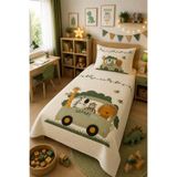 Evdek Bebek ve Çocuk Odası Jungle Ride – Orman Safari Tek Kişilik Pike Takımı 160X230 Cm 6ETD15