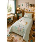 Evdek Bebek ve Çocuk Odası Magicbloom – Unicorn Tek Kişilik Pike Takımı 160X230 cm 6ETD18 - 001-Renkli