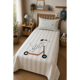Evdek Bebek ve Çocuk Odası Scooter Pup - Scooter Yavrusu Tek Kişilik Pike Takımı 160X230 cm 6ead5 - 001-Renkli