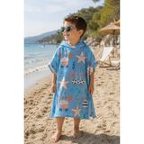 Evdek Crab Carnival Çocuk Panço Plaj Havlusu - 2 - 4 Yaş - Renkli