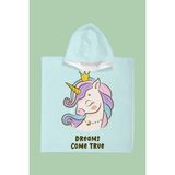 Evdek Dream Unicorn Çocuk Panço Plaj Havlusu - Mavi - 4 - 6 Yaş