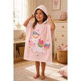 Evdek Rainbow Unicorn Çocuk Panço Plaj Havlusu - Renkli - 2 - 4 Yaş
