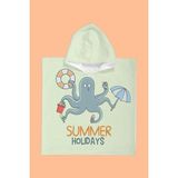 Evdek Summer Octopus Çocuk Panço Plaj Havlusu - Renkli - 2 - 4 Yaş