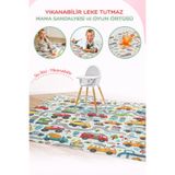 Evdek Water Repellent,Yer/ Mama Sandalyesi Altı,Aktivite,Yemek ve Oyun Örtüsü 6EMD2