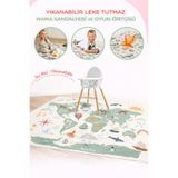 Evdek Water Repellent,Yer/ Mama Sandalyesi Altı,Aktivite,Yemek ve Oyun Örtüsü 6EMD5