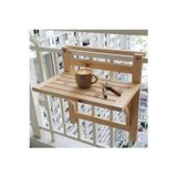 Evdekka Ahşap Balkon Masası - Katlanır Ve Ayarlanabilir Balkon Korkuluk Masası (60X40 Cm)