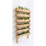 Evdekka Ahşap Dikey Bahçe Saksılığı - 5 Katlı Balkon Ve Duvar Tipi Saksı Standı 80X150 Cm Ölçüye Dikkat Ediniz