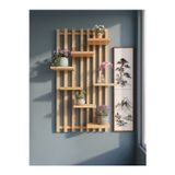 Evdekka Dekoratif Ahşap Duvar Rafı - Modern Çiçeklik Raf - 40X120 Cm Çok Amaçlı Duvar Rafı