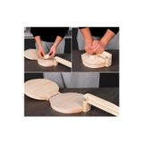 Evdekka El Yapımı Ahşap Hamur Presi - 20 Cm Çap (Tortilla, Taco, Mantı Hamuru)