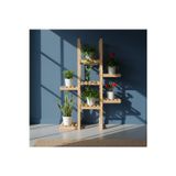 Evdekka Modern Ahşap Saksılık Çiçeklik - 120 Cm Boyutunda 7 Katlı Merdiven Çiçeklik - Dekoratif Saksı Rafı