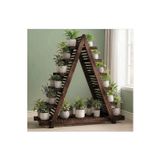 Evdekka Yakma Dekoratif A-Tipi 13 Raflı Büyük Boy Çiçek Standı - Bahçe Ve Balkon Rafı 150X150 Cm