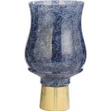 Evdema BLUE MOZAİK GOLD KAİDELİ VAZO BÜYÜK 20*20*36 CM AK.JB0152