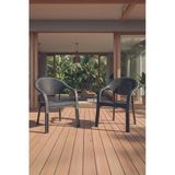 Evdemo Bamboo 2'li Rattan Sandalye Siyah