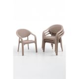 Evdemo Bamboo 4'lü Rattan Sandalye Cappuccino