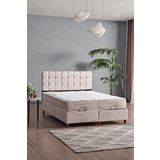 Evdemo Bengü Çift Kişilik Baza Başlık Yatak Seti Krem 150x200 cm