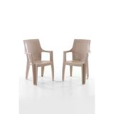 Evdemo Efes 2'li Rattan Sandalye Cappuccino