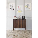 Evdemo Elegant 2 Kapaklı Dekoratif Konsol Barok Ceviz Beyaz