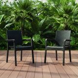 Evdemo King 2'li Rattan Sandalye Kahve