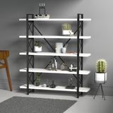 Evdemo Kitaplık Beyaz Suntalam Malzeme ile Modern Tasarım 120x180 cm Geniş Depolama