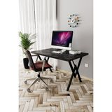 EVDEMO Parla Çalışma Masası Siyah Mermer - 120x80