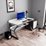 Evdemo Pulsar Oyuncu Masası Çalışma Ofis Masası Beyaz
