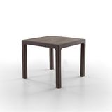 Evdemo Rattan 90x90 Cm Masa Kahve Kahverengi