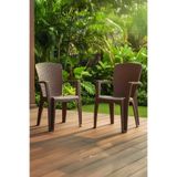 Evdemo Side 2'li Rattan Sandalye Cappuccino