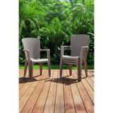 Evdemo Side 4'lü Rattan Sandalye Cappuccino