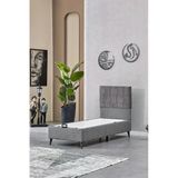 Evdemo Vizyon Tek Kişilik Baza Başlık Set Gri 90*190