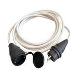 Evden Elektrikli Araba Şarj Uzatma Kablosu Topraklı%100 Bakır 3x2.5mm (BEYAZ, 1 METRE)