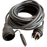 Evden Elektrikli Araba Şarj Uzatma Kablosu TOPRAKLI%100 Bakır 3x2.5mm (Siyah, 10 Metre) - Çok Renkli