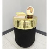 Evden İste Elegant Dekoratif Gold Darbuka Siyah Sehpa 60CM