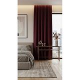Evdepo Home Blackout Fon Perde,%100 Karartma, Isı Yalıtımlı, Pilesiz, Bordo, Tek Kanat 480 x 280 cm