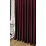 Evdepo Home Blackout Fon Perde,%100 Karartma, Isı Yalıtımlı, Pilesiz, Bordo, Tek Kanat 580 x 240 cm