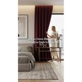 Evdepo Home Blackout Fon Perde,%100 Karartma, Isı Yalıtımlı, Pilesiz, Bordo, Tek Kanat 60 x 260 cm