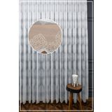 Evdepo Home Damask Ekstraforlu Pilesiz Düz Dikim Tek Kanat Ekru 70x200 cm Tül Perde
