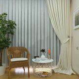 Evdepo Home Ekru Düz Renk Pileli Keten 1-3 Sık Pile Tek Kanat 150x240 cm Fon Perde