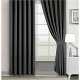 Evdepo Home Karartma Blackout Pilesiz Koyu Gri 340x260 cm Fon Perde