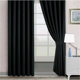 Evdepo Home Karartma Blackout Pilesiz Siyah 180x250 cm Fon Perde