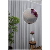 Evdepo Home Kırık Beyaz Ekstraforlu Pilesiz Keten 240x200 cm Tül Perde
